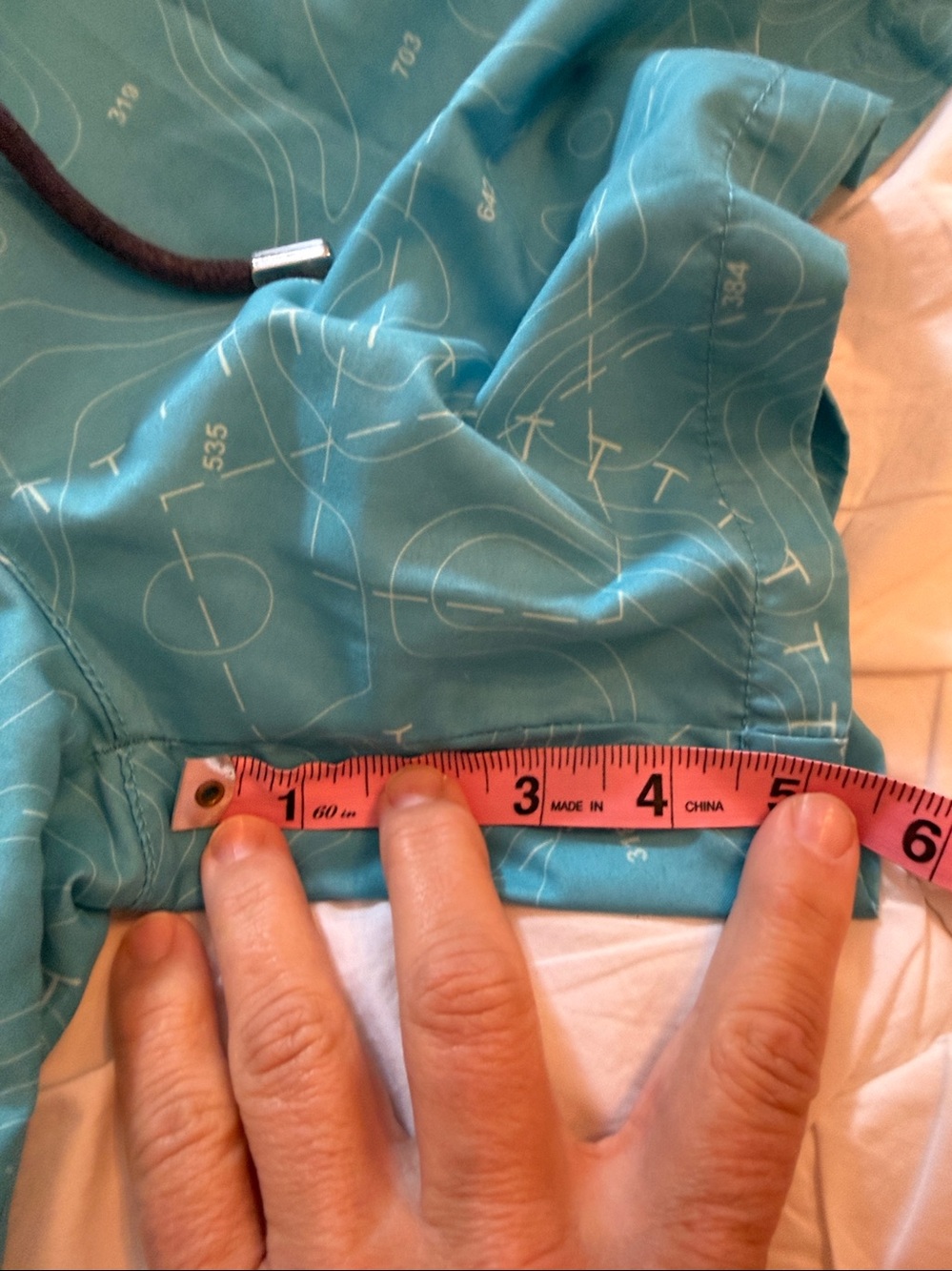 Southern Marsh Light Blue Topographic-Print Swim Trunks - Picture 4 of 4
